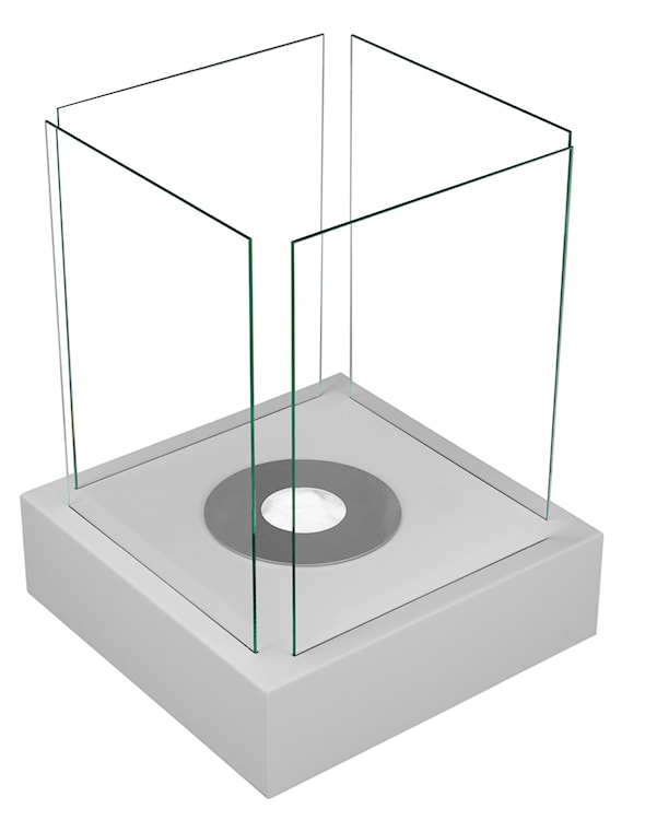 Biokominek Cube kwadratowy 40 cm szary strukturalny  - zdjęcie 13