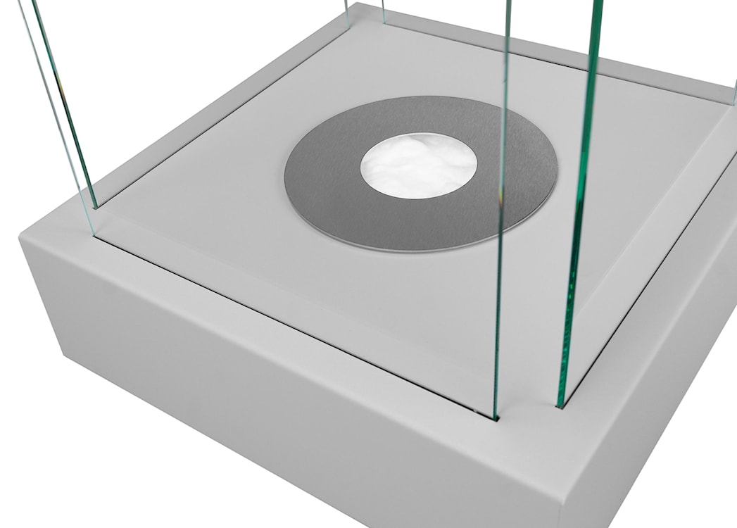Biokominek Cube kwadratowy 40 cm szary strukturalny  - zdjęcie 14