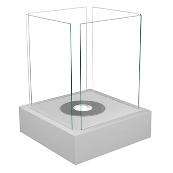 Biokominek Cube kwadratowy 40 cm szary strukturalny