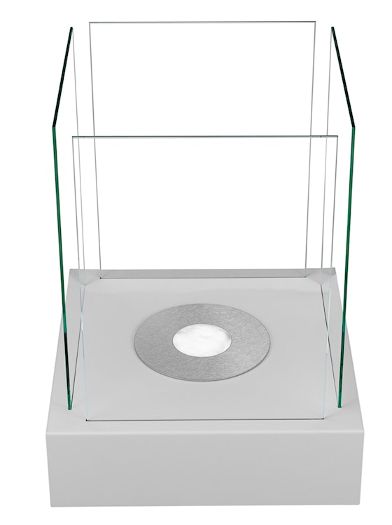 Biokominek Cube kwadratowy 40 cm szary strukturalny  - zdjęcie 9