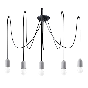 Żyrandol Consons x5 z elementami betonu