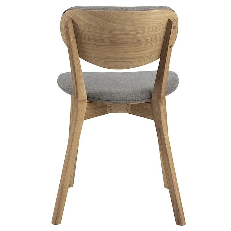 Krzesło drewniane Alitas jasnoszare  - zdjęcie 4