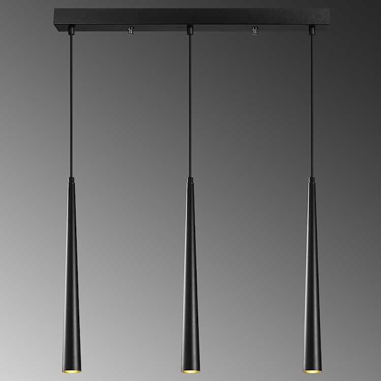Lampa sufitowa Milibeliso x3 58 cm czarna  - zdjęcie 4