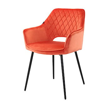 Krzesło tapicerowane z podłokietnikami Meriva pomarańczowe
