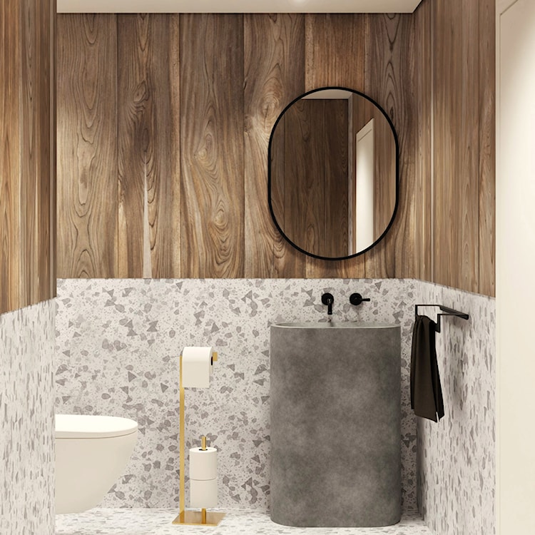 Stojak na papier toaletowy Tobben złoty  - zdjęcie 2