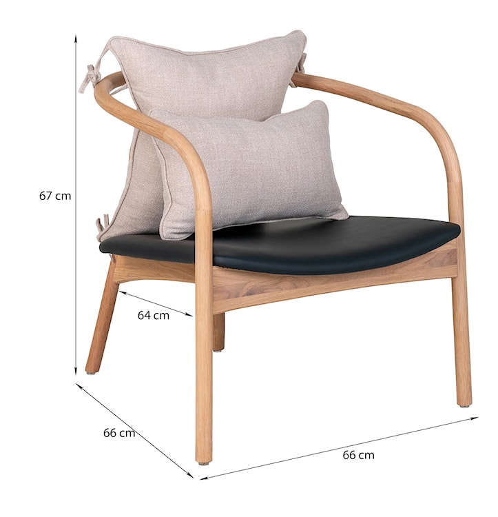 Krzesło drewniane Despilly z poduszkami dąb naturalny  - zdjęcie 5