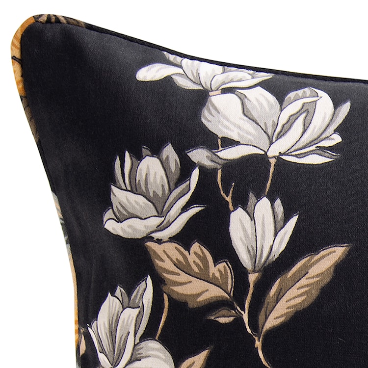 Poduszka dekoracyjna Lancelata 45x45 cm czarna z wzorem  - zdjęcie 3