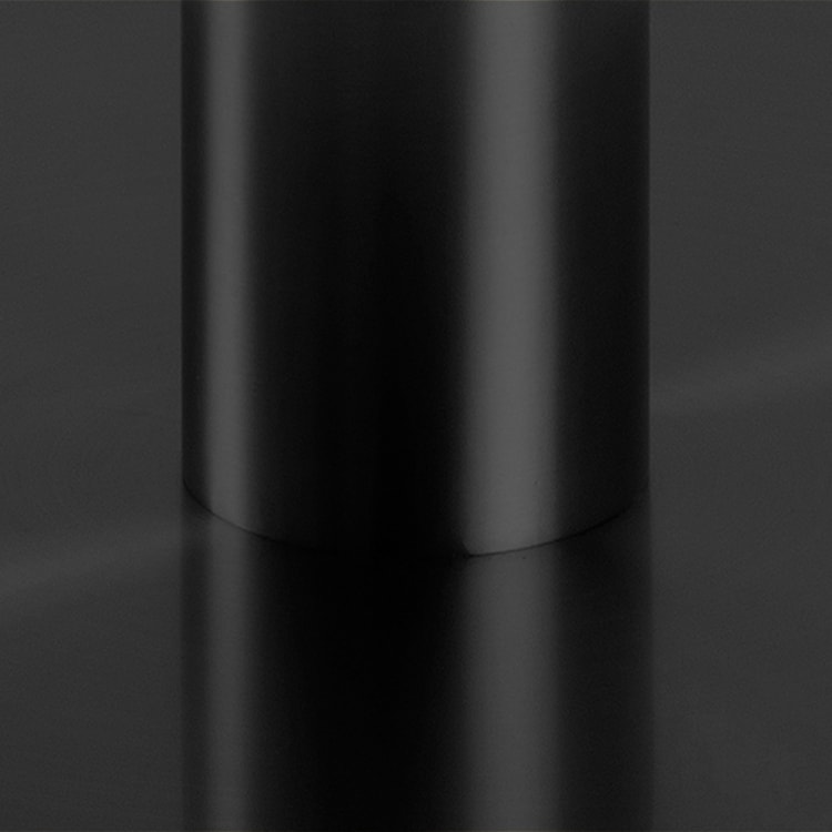 Stół okrągły Corbines z marmurowym blatem średnica 105 cm czarny  - zdjęcie 4