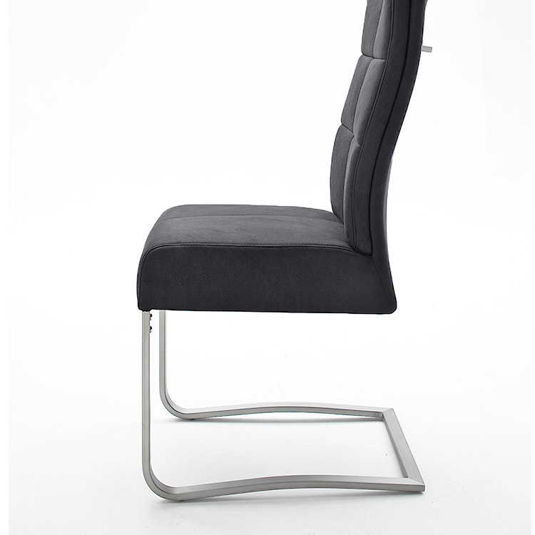 Zestaw dwóch krzeseł tapicerowanych na płozach Achird czarne  - zdjęcie 6