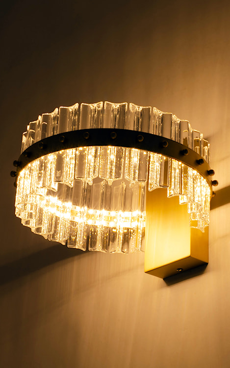 Kinkiet Mackerel kryształowy LED złoty  - zdjęcie 5