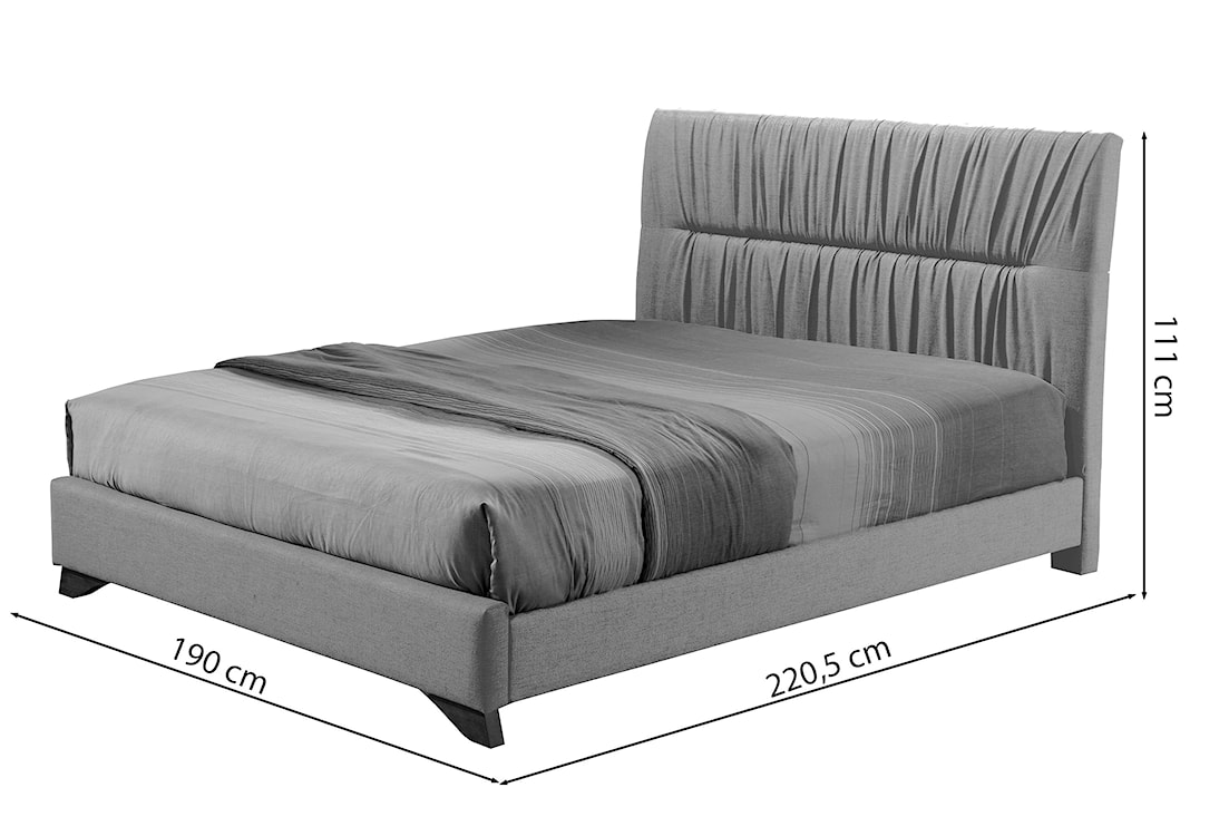 Łóżko tapicerowane Llana 180x200 cm ciemnozielony velvet  - zdjęcie 2