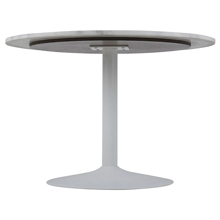 Stół okrągły Fliese średnica 110 cm biały marmur na białej podstawie  - zdjęcie 10