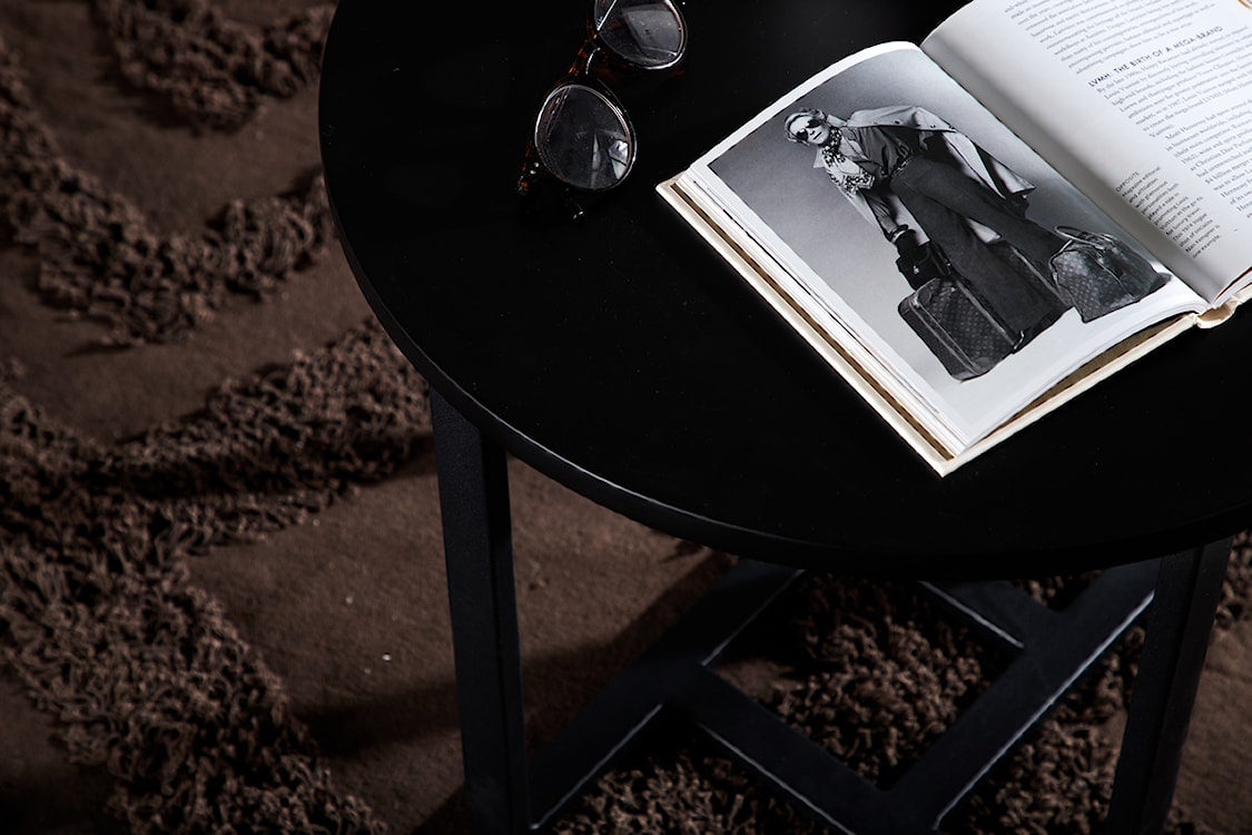 Stolik kawowy Culary okrągły średnica 50 cm czarny  - zdjęcie 5