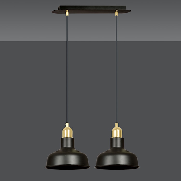 Lampa wisząca Ibere x2 42 cm czarna  - zdjęcie 5