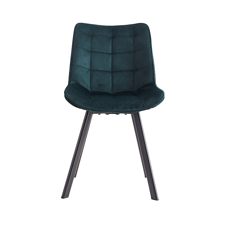 Krzesło tapicerowane pikowane Castineta w tkaninie hydrofobowej zielone  - zdjęcie 2