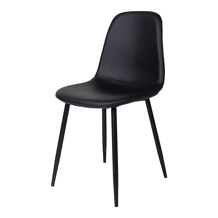 Krzesło tapicerowane Iger czarna ekoskóra 