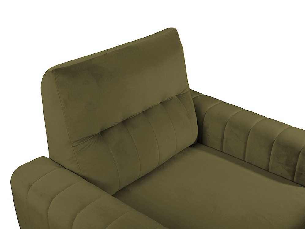 Fotel kubełkowy Laretta  oliwkowy velvet  - zdjęcie 3