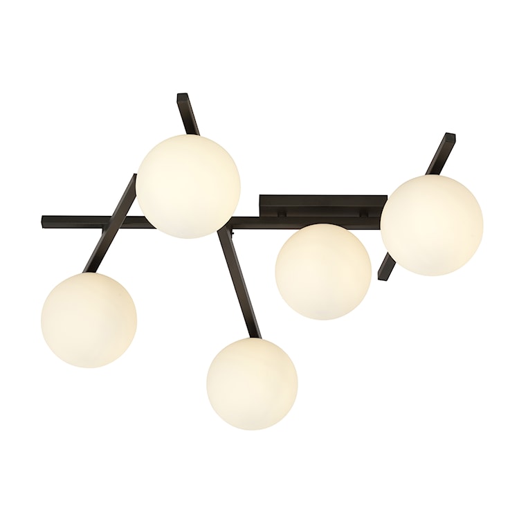 Lampa sufitowa Mohants x5 czarno-biała  - zdjęcie 2