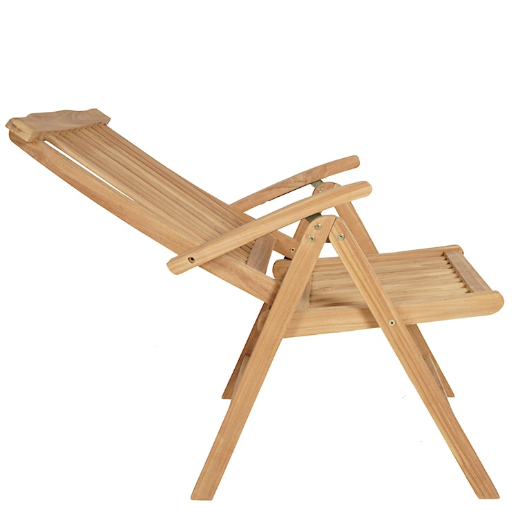 Krzesło ogrodowe Syntare rozkładane z drewna tekowego  - zdjęcie 5