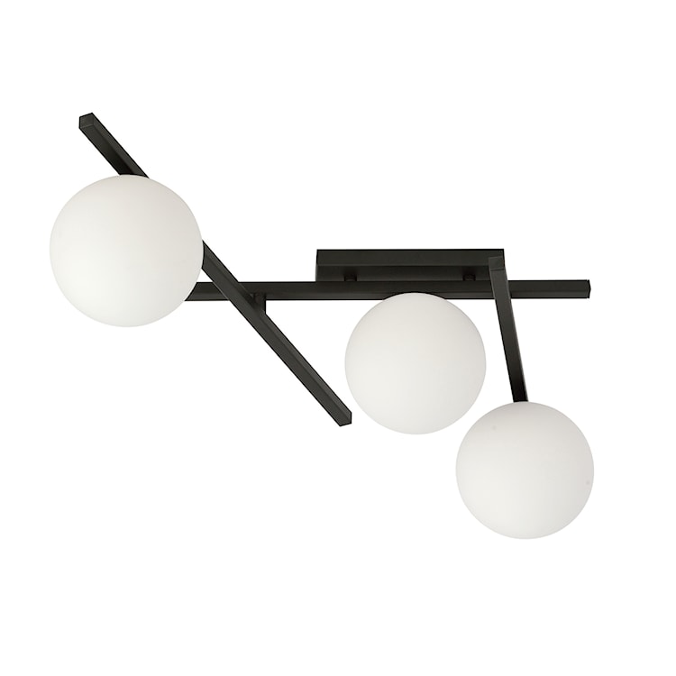 Lampa sufitowa Mohants x3 czarno-biała 