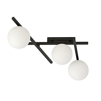 Lampa sufitowa Mohants x3 czarno-biała