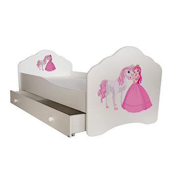 Łóżko dziecięce Sissa 160x80 cm Księżniczka i Koń z szufladą