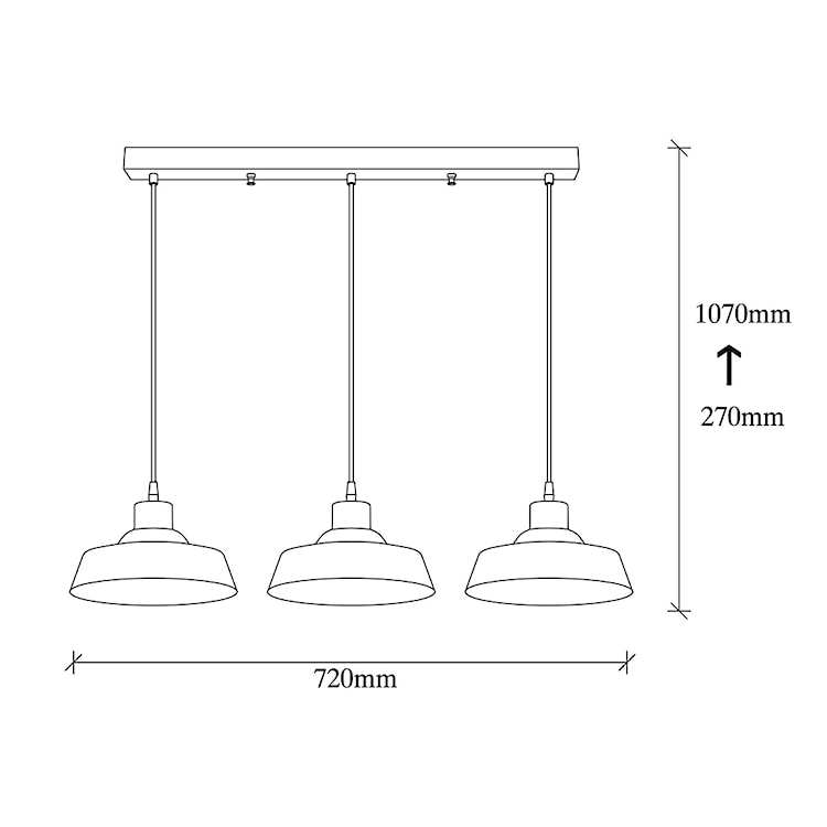 Lampa wisząca Hanella x3 czarna  - zdjęcie 5