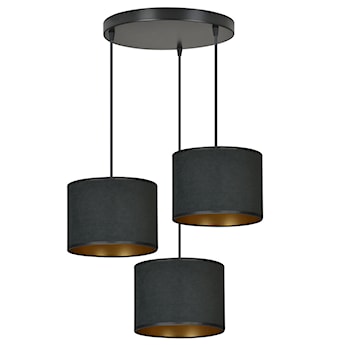 Lampa wisząca Hellid x3 asymetryczna średnica 50 cm czarna