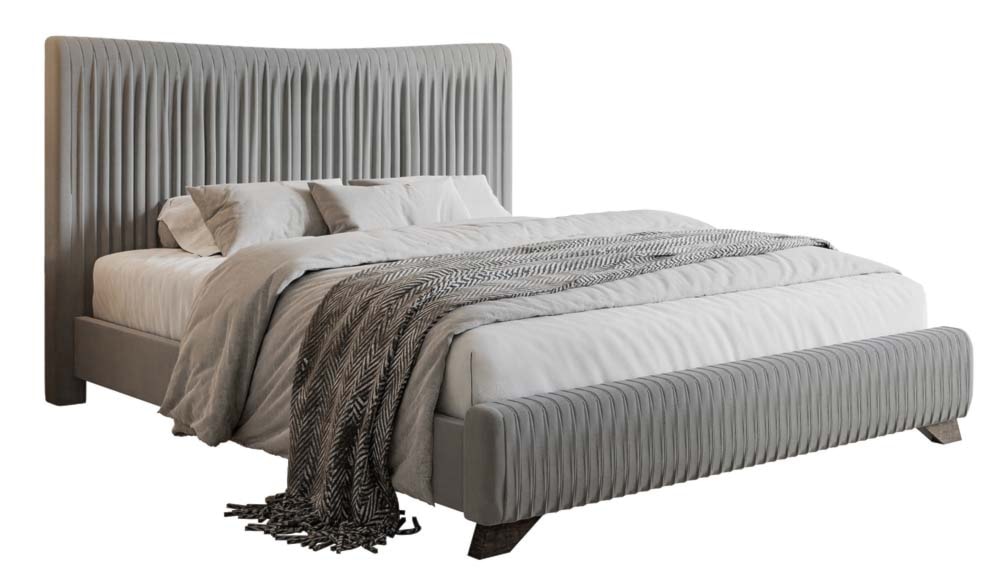 Łóżko tapicerowane Bratan 180x200 cm szare