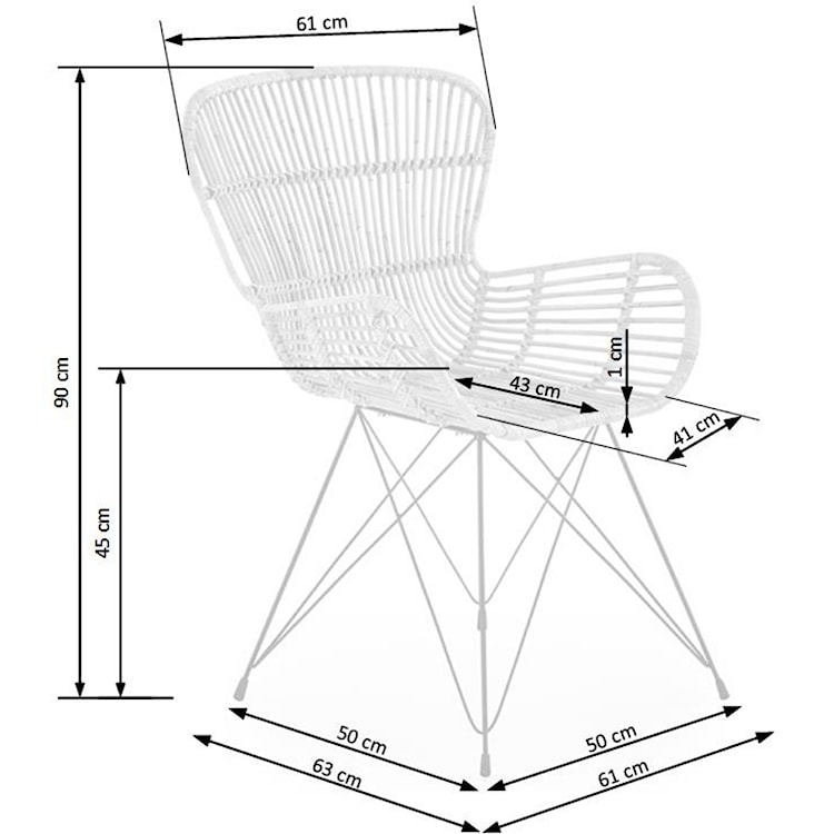 Krzesło Balido z naturalnego rattanu  - zdjęcie 8