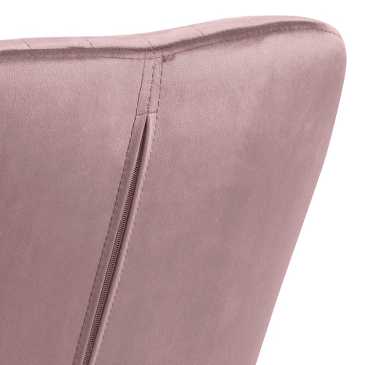 Krzesło tapicerowane Elidi pastelowy róż na metalowej podstawie  - zdjęcie 10