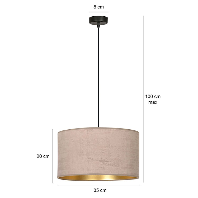 Lampa wisząca Hellid średnica 35 cm różowa  - zdjęcie 7