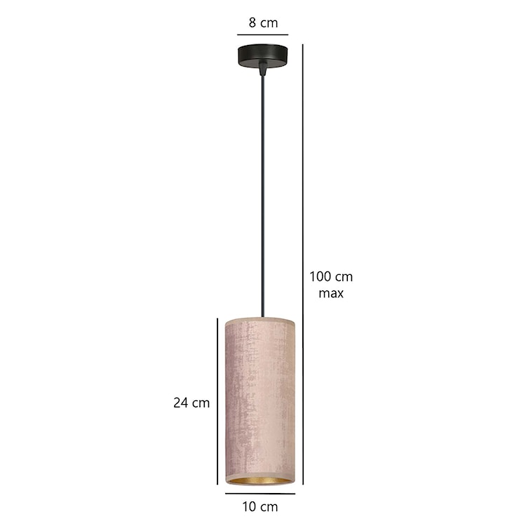 Lampa wisząca Bonett średnica 10 cm różowa  - zdjęcie 8