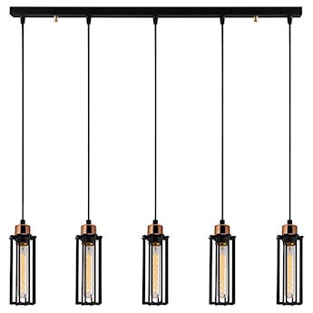 Lampa sufitowa Naomet x5 80 cm czarna