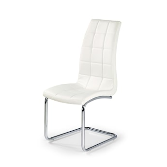 Krzesło tapicerowane na płozach Svilaj białe