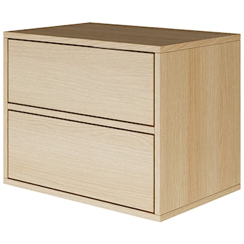 Szafka nocna Framme wisząca z dwiema szufladami 50 cm dąb lindberg