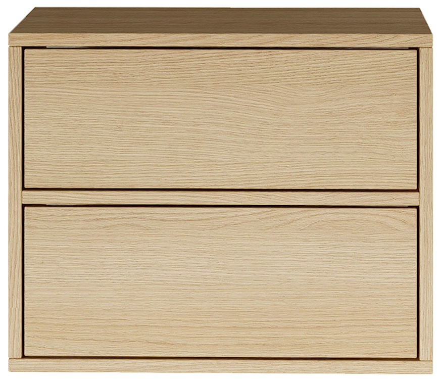 Szafka nocna Framme wisząca z dwiema szufladami 50 cm dąb lindberg  - zdjęcie 4