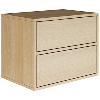 Szafka nocna Framme wisząca z dwiema szufladami 50 cm dąb lindberg