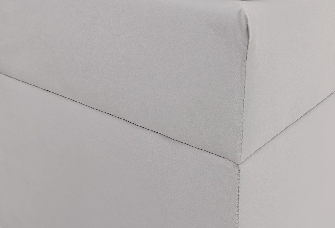 Łóżko kontynentalne 140x200 cm Daissy z pojemnikami i topperem jasnobeżowe welur  - zdjęcie 6