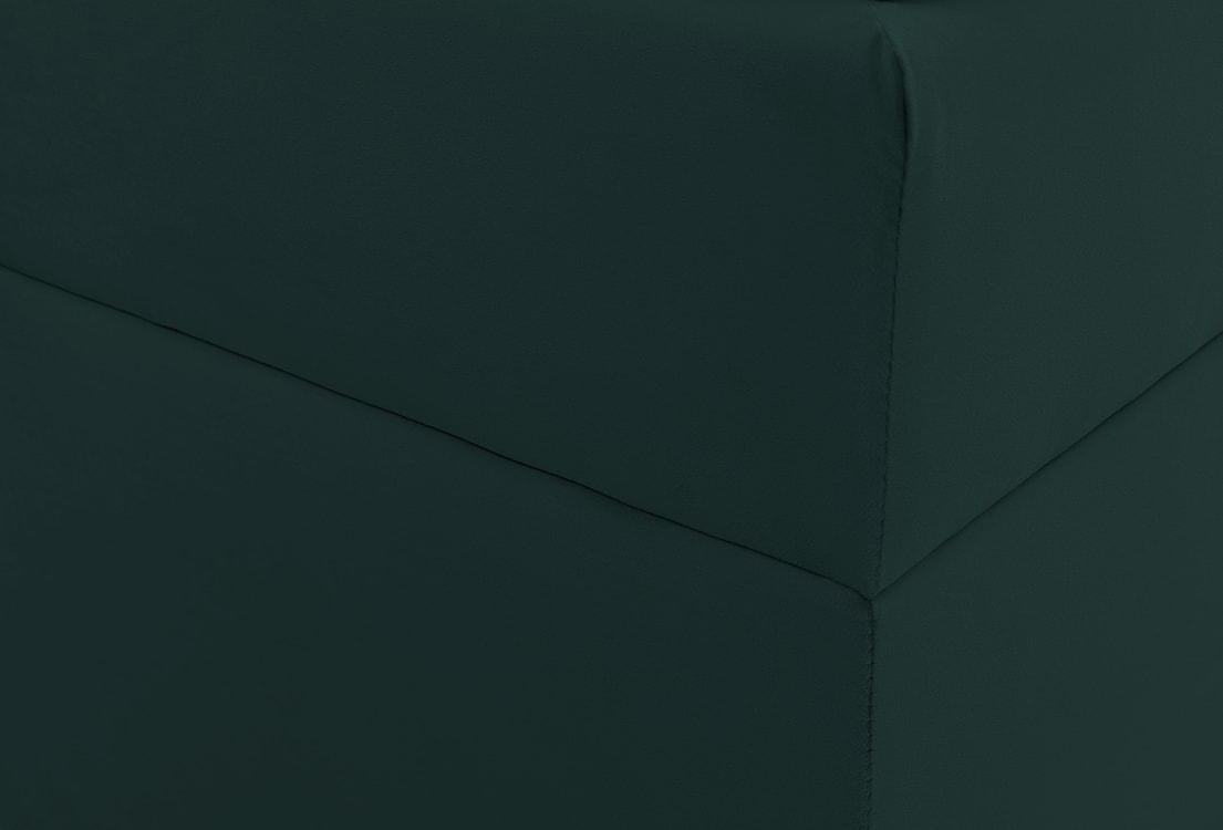Łóżko kontynentalne 140x200 cm Daissy z pojemnikami i topperem butelkowa zieleń welur  - zdjęcie 6