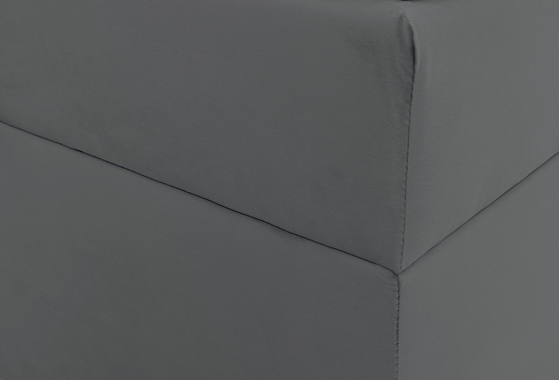 Łóżko kontynentalne 140x200 cm Daissy z pojemnikami i topperem szare welur  - zdjęcie 6