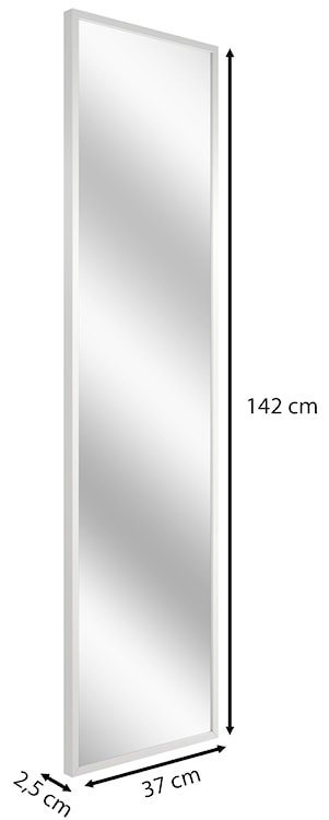 Lustro ścienne Dalone 142x37 cm białe  - zdjęcie 6