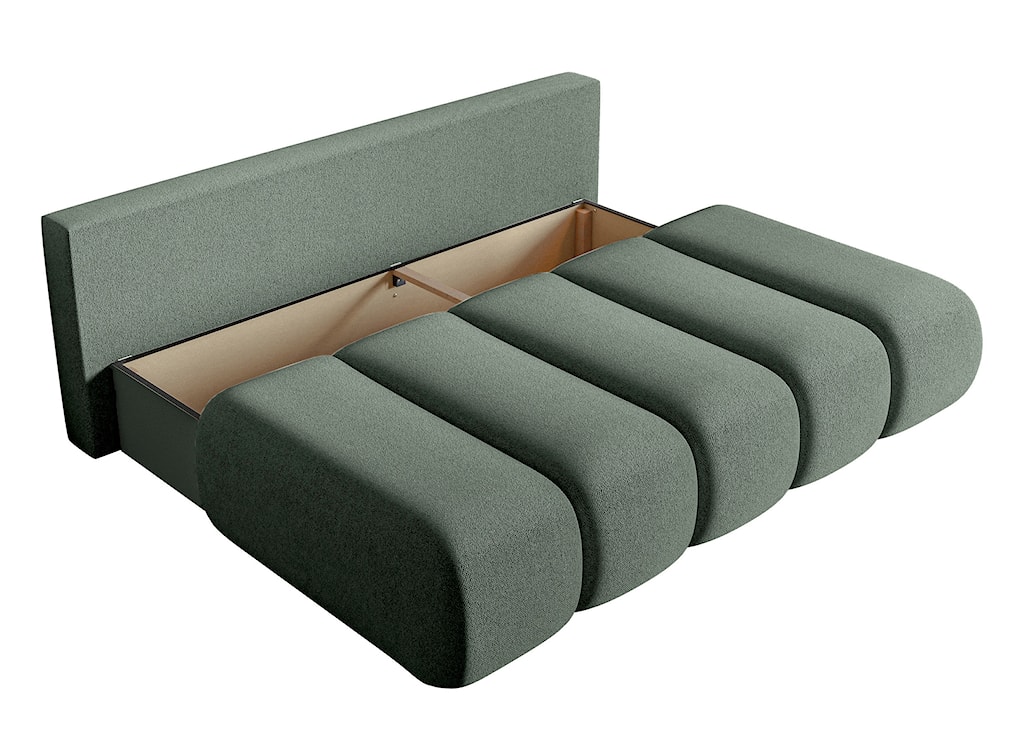 Kanapa trzyosobowa Dandelino Mini z funkcją spania szałwiowa szenil  - zdjęcie 7