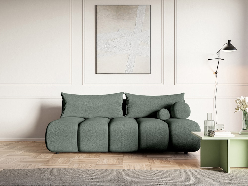 Kanapa trzyosobowa Dandelino Mini z funkcją spania szałwiowa szenil  - zdjęcie 2