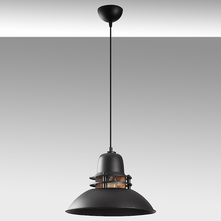 Lampa sufitowa Ardulace industrialna średnica 34 cm czarna  - zdjęcie 4