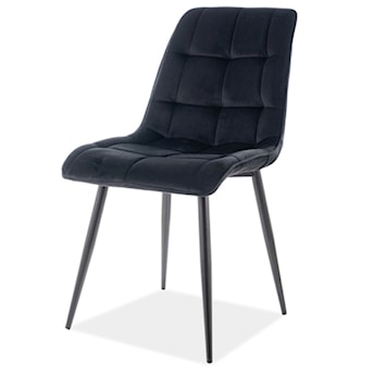 Krzesło tapicerowane Briare czarna tkanina hydrofobowa