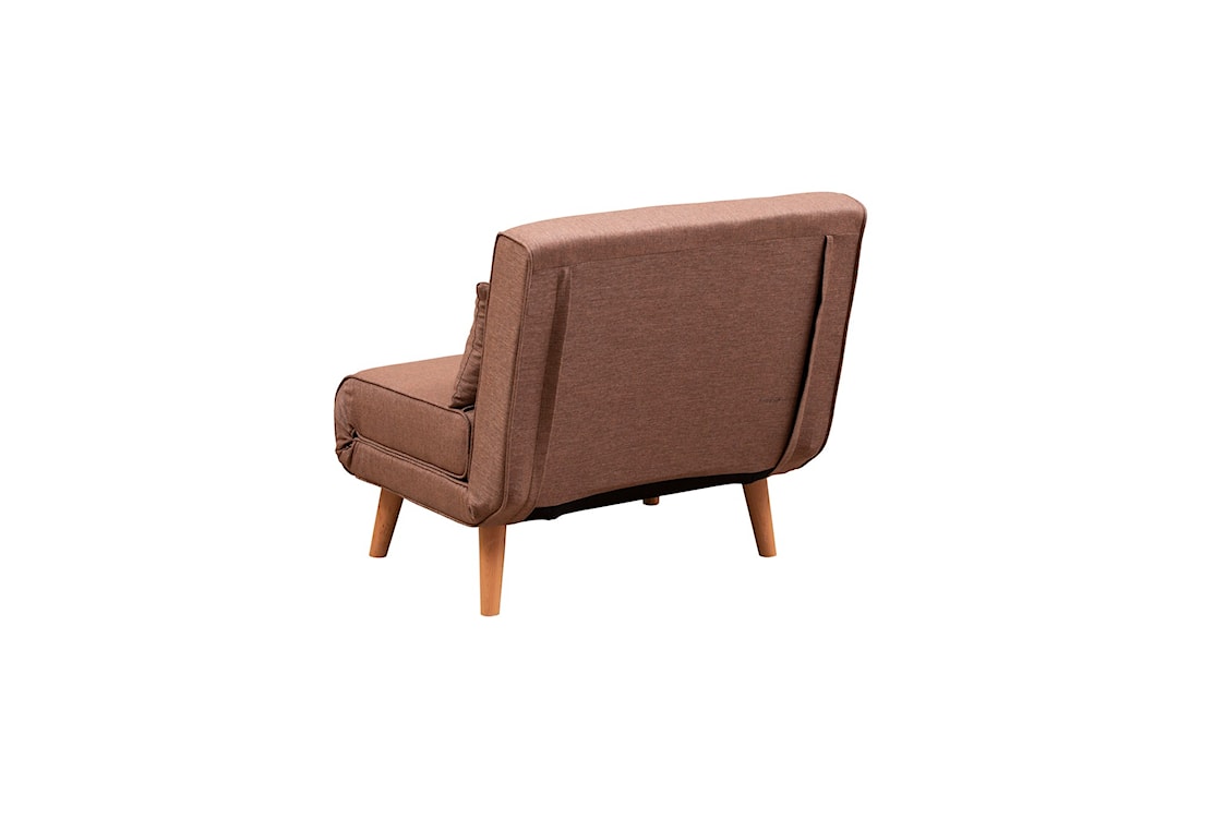 Fotel rozkładany Pollely brązowy  - zdjęcie 3