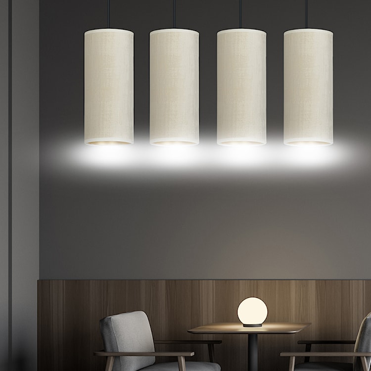 Lampa wisząca Bonett x4 65 cm biała  - zdjęcie 2