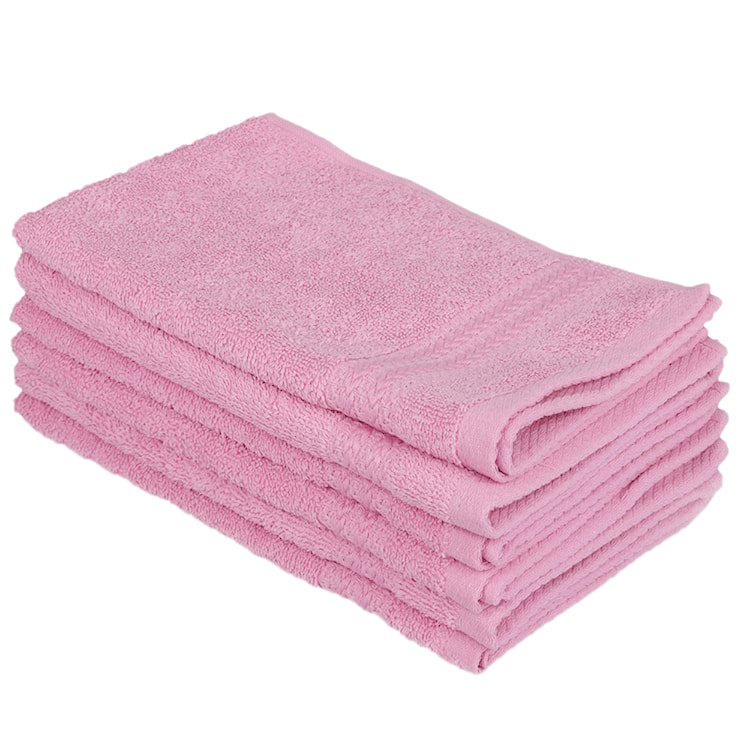 Zestaw sześciu ręczników Bainrow 30/50 cm różowy