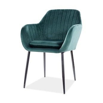 Krzesło tapicerowane Hilagon zielony velvet